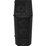 Aerocool Quantum Mesh v2 TG , Tower-Gehäuse schwarz/grau, Seitenteil aus Tempered Glass