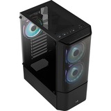 Aerocool Quantum Mesh v2 TG , Tower-Gehäuse schwarz/grau, Seitenteil aus Tempered Glass