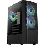 Aerocool Quantum Mesh v2 TG , Tower-Gehäuse schwarz/grau, Seitenteil aus Tempered Glass