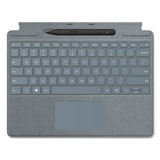 Microsoft Pro Signature Keyboard mit Slim Pen 2, Tastatur platin, DE-Layout, für Surface Pro 9, Surface Pro 8 und Surface Pro X