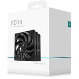 DeepCool FD14 140x140x25, Gehäuselüfter schwarz, 3er Pack, 140 mm