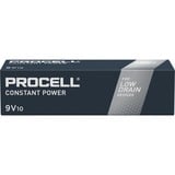 Duracell Procell Alkaline Constant Power 9V, Batterie 10 Stück, E-Block (9-Volt-Block)