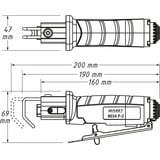 Hazet Stichsäge 9034P-2, Karosseriesäge schwarz, inkl. 4 Sägeblätter, 5 Feilen