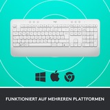 Logitech Signature K650, Tastatur weiß, DE-Layout, Logi Bolt, Bluetooth, für Windows/macOS/Chrome OS/Linux/iPadOS/Android