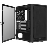 Aerocool Graphite-G-BK-v1, Tower-Gehäuse schwarz, Seitenteil aus gehärtetem Glas