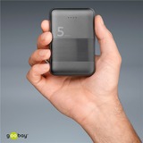 goobay Powerbank Kompakt 5.000 mAh schwarz, 5 Ah, Quick Charge 3.0