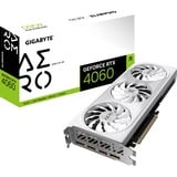 GIGABYTE GeForce RTX 4060 AERO OC, Grafikkarte weiß, DLSS 3, 2x DisplayPort, 2x HDMI 2.1