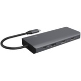 ICY BOX IB-DK4070-CPD, Dockingstation grau, USB-C, HDMI, Klinke, LAN