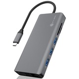 ICY BOX IB-DK4070-CPD, Dockingstation grau, USB-C, HDMI, Klinke, LAN