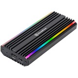 SilverStone MS13, Laufwerksgehäuse schwarz, RGB-LED-Statusanzeige