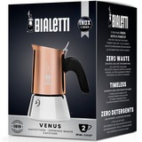 Bialetti Venus, Espressomaschine kupfer/silber, 2 Tassen