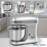 ProfiCook Knetmaschine PC-KM 1222 W, Küchenmaschine silber, 1.200 Watt, inkl. Küchenwaage 