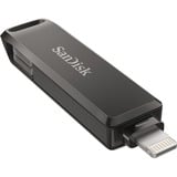 SanDisk iXpand Luxe 256 GB, USB-Stick schwarz, USB-C 3.2 Gen 1, Apple Lightning Connector