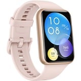 Huawei Watch FIT 2 Active, Smartwatch rotgold, Silikonarmband in Sakura Pink