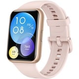 Huawei Watch FIT 2 Active, Smartwatch rotgold, Silikonarmband in Sakura Pink