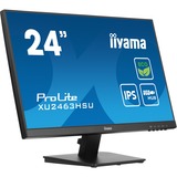 iiyama ProLite XU2463HSU-B1, LED-Monitor 61 cm (24 Zoll), schwarz (matt), FullHD, IPS, AMD Free-Sync, 100Hz Panel