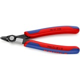 KNIPEX Electronic Super Knips 78 41 125, Elektronik-Zange rot/blau, mit Öffnungsfeder