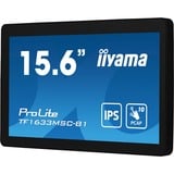 iiyama ProLite TF1633MSC-B1, LED-Monitor 39.5 cm (15.6 Zoll), schwarz, FullHD, IPS, Touchscreen, HDMI, DisplayPort, Open Frame