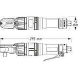 Hazet Hochleistungs-Ratschenschrauber 9022-360, 1/2", Schlagschrauber schwarz, geeignet für Handnachzug mit 500Nm