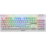 Sharkoon SKILLER SGK3 White, Gaming-Tastatur weiß, US-Layout, Kailh Red