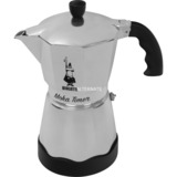 Bialetti Moka Timer, Espressomaschine silber/schwarz, 6 Tassen