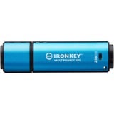 Kingston IronKey Vault Privacy 50 256 GB, USB-Stick hellblau/schwarz, USB-C 3.2 Gen 1