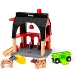 BRIO World Tierscheune mit Heuwaggon, Spielgebäude 