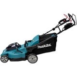 Makita Akku-Rasenmäher DLM481CT2, 36Volt (2x18Volt) blau/schwarz, 2x Li-Ionen Akku 5,0Ah, mit Radantrieb