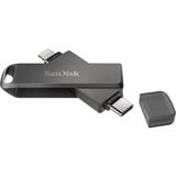 SanDisk iXpand Luxe 64 GB, USB-Stick schwarz, USB-C 3.2 Gen 1, Apple Lightning Connector