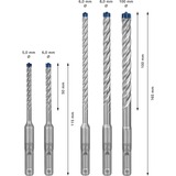 Bosch Expert Hammerbohrer-Satz SDS-plus-7X, 5-teilig Ø 5 / 6 / 8 / 10mm, Arbeitslänge 50mm / 100mm