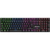 Sharkoon PureWriter RGB, Gaming-Tastatur schwarz, DE-Layout, Kailh Choc Low Profile Blue