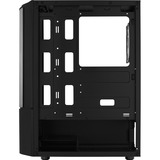 Aerocool Quantum-G-BK-v3, Tower-Gehäuse schwarz/grau, Frontpanel aus Acryl, Seitenteil aus Tempered Glass