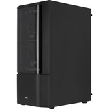 Aerocool Quantum-G-BK-v3, Tower-Gehäuse schwarz/grau, Frontpanel aus Acryl, Seitenteil aus Tempered Glass