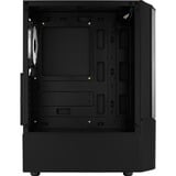 Aerocool Quantum-G-BK-v3, Tower-Gehäuse schwarz/grau, Frontpanel aus Acryl, Seitenteil aus Tempered Glass