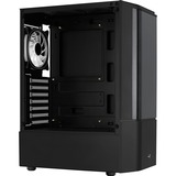 Aerocool Quantum-G-BK-v3, Tower-Gehäuse schwarz/grau, Frontpanel aus Acryl, Seitenteil aus Tempered Glass