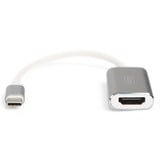 Digitus USB Adapter, USB-C Stecker > HDMI 4K Buchse weiß/silber, 20cm