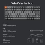 Keychron K3 Max, Gaming-Tastatur grau/orange, DE-Layout, Gateron Low Profile 2.0 Mechanical Red, Hot-Swap, Aluminiumrahmen, RGB