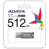 ADATA UV350 512 GB, USB-Stick silber/metall, USB-A 3.2 Gen 1, Retail