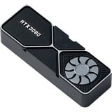 Keychron Graphics Card RTX3080 Aluminum Alloy Artisan Keycap, Tastenkappe schwarz/silber