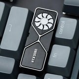 Keychron Graphics Card RTX3080 Aluminum Alloy Artisan Keycap, Tastenkappe schwarz/silber