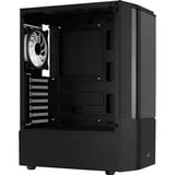 Aerocool Quantum v2 TG, Tower-Gehäuse schwarz/grau, Front und Seitenteil aus Tempered Glass