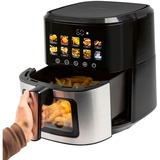 ProfiCook Heißluftfritteuse PC-FR 1286 H schwarz/edelstahl, 1.700 Watt, Korb 6,5 Liter