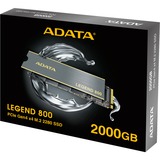 ADATA LEGEND 800 2 TB, SSD grau/gold, PCIe 4.0 x4, NVMe 1.4, M.2 2280