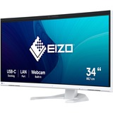 EIZO FlexScan EV3450XC-WT, LED-Monitor 86.7 cm (34.1 Zoll), weiß, UWQHD, IPS, Webcam, Mikrofon, USB-C