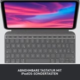 Logitech Combo Touch, Tastatur grau, DE-Layout, Scherenmechanik, für iPad 10. Generation