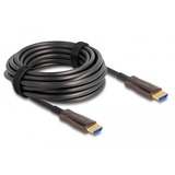 DeLOCK Aktives Optisches HDMI Kabel 8k 60Hz schwarz, 10 Meter, mit Metallarmierung