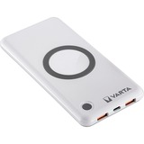 VARTA Wireless Powerbank 10.000 weiß, 10.000 mAh, Qi, Power Delivery, Quick Charge 3.0