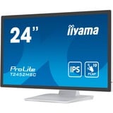 iiyama ProLite T2452MSC-W1, LED-Monitor 61 cm (24 Zoll), weiß/schwarz, FullHD, IPS, Touchscreen