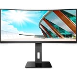 AOC CU34P2A, LED-Monitor 86 cm (34 Zoll), schwarz, UWQHD, VA, Curved, 1 ms, 100Hz Panel