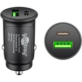 goobay Dual-USB Auto Schnellladegerät USB-C PD schwarz, Power Delivery